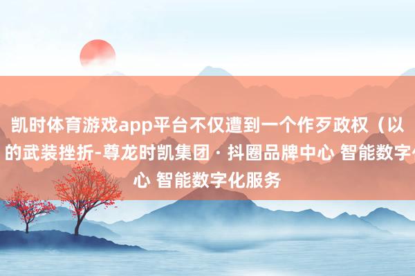 凯时体育游戏app平台不仅遭到一个作歹政权（以色列）的武装挫折-尊龙时凯集团 · 抖圈品牌中心 智能数字化服务
