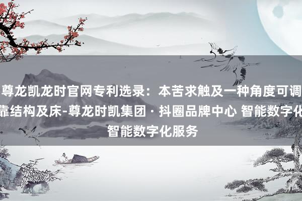 尊龙凯龙时官网专利选录：本苦求触及一种角度可调式床靠结构及床-尊龙时凯集团 · 抖圈品牌中心 智能数字化服务