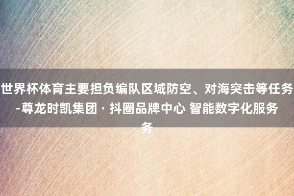 世界杯体育主要担负编队区域防空、对海突击等任务-尊龙时凯集团 · 抖圈品牌中心 智能数字化服务
