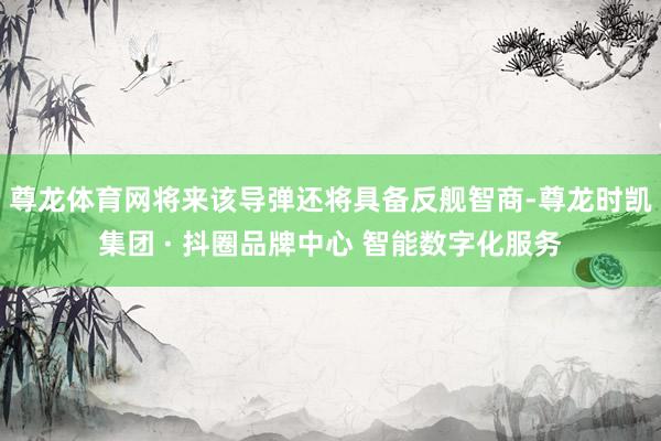 尊龙体育网将来该导弹还将具备反舰智商-尊龙时凯集团 · 抖圈品牌中心 智能数字化服务