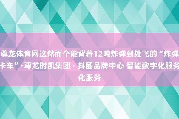 尊龙体育网这然而个能背着12吨炸弹到处飞的“炸弹卡车”-尊龙时凯集团 · 抖圈品牌中心 智能数字化服务