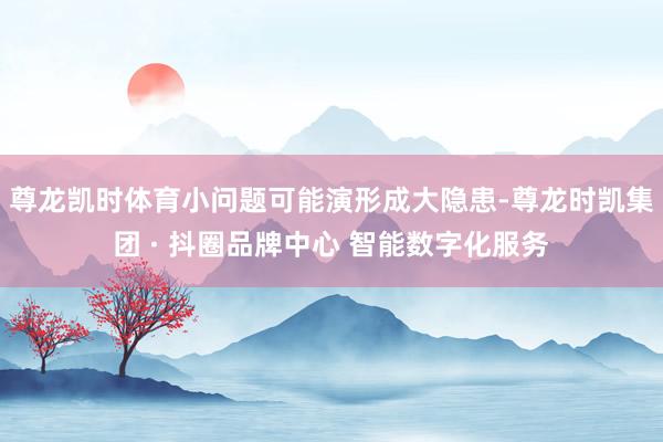 尊龙凯时体育小问题可能演形成大隐患-尊龙时凯集团 · 抖圈品牌中心 智能数字化服务