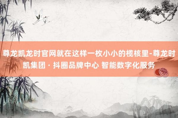 尊龙凯龙时官网就在这样一枚小小的榄核里-尊龙时凯集团 · 抖圈品牌中心 智能数字化服务
